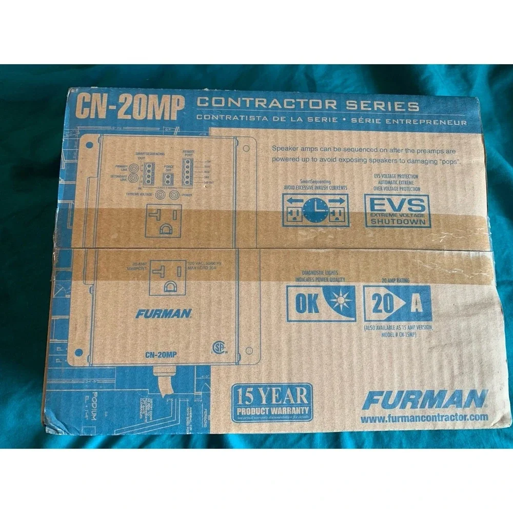 Furman CN-20MP Contractor Series Smart Sequencer Power Conditioner NIB